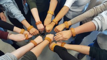 Haida cedar weaving class for Audiology and SLP students
