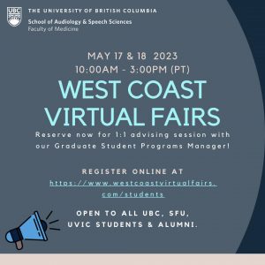 SASS Advising Sessions at the West Coast Virtual Fairs