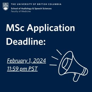 MSc Application Deadline – February 1st