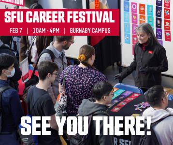 We look forward to seeing you at the SFU Career Festival!
