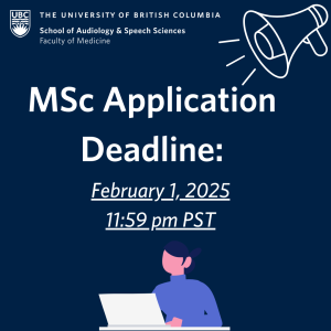 MSc Application Deadline – February 1st
